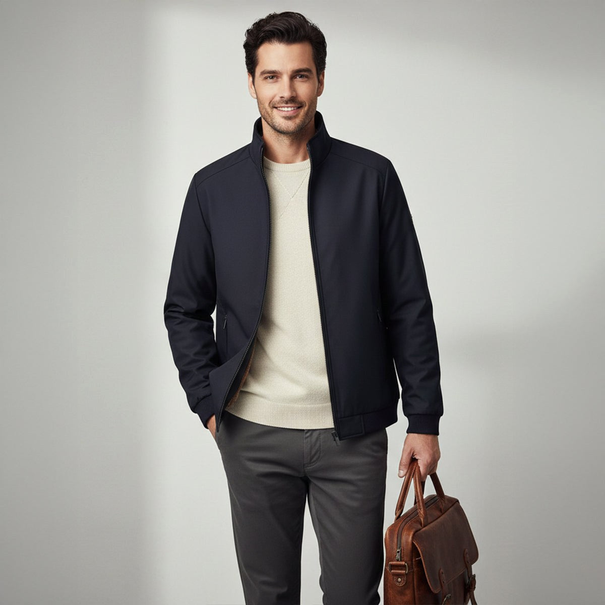 Wyatt | Men's Fleece-Lined Jacket, Relaxed Structured Autumn Jacket | My Sweet Wardrobe