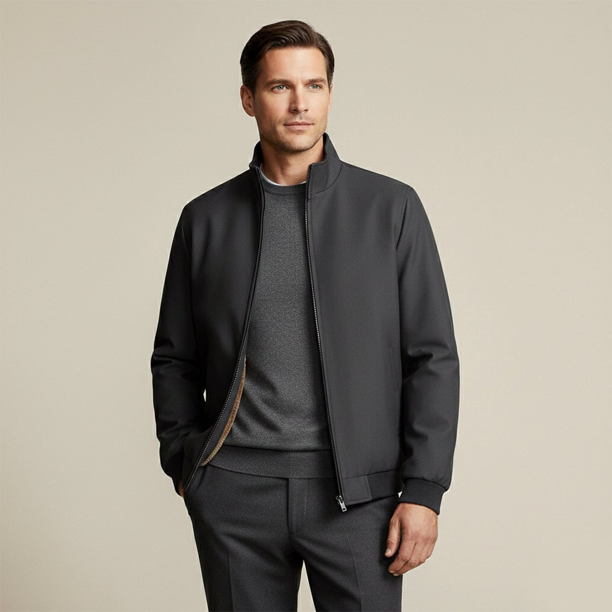 Wyatt | Men's Fleece-Lined Jacket, Relaxed Structured Autumn Jacket | My Sweet Wardrobe